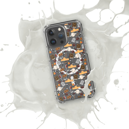 Spooky Vampire Slayer Clear MagSafe Case | Horror Collage iPhone Case - Spinsterly Co