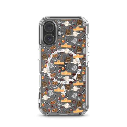 Spooky Vampire Slayer Clear MagSafe Case | Horror Collage iPhone Case - Spinsterly Co