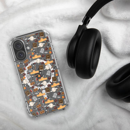 Spooky Vampire Slayer Clear MagSafe Case | Horror Collage iPhone Case - Spinsterly Co