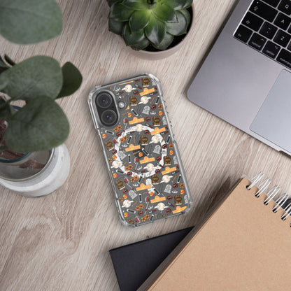 Spooky Vampire Slayer Clear MagSafe Case | Horror Collage iPhone Case - Spinsterly Co
