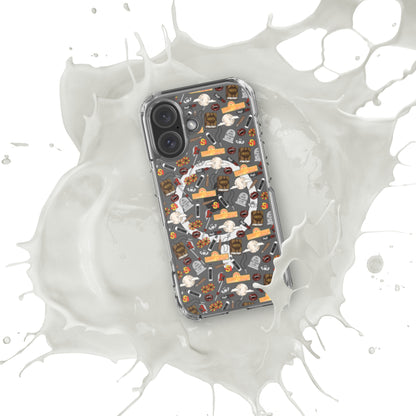 Spooky Vampire Slayer Clear MagSafe Case | Horror Collage iPhone Case - Spinsterly Co