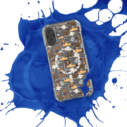 Spooky Vampire Slayer Clear MagSafe Case | Horror Collage iPhone Case - Spinsterly Co
