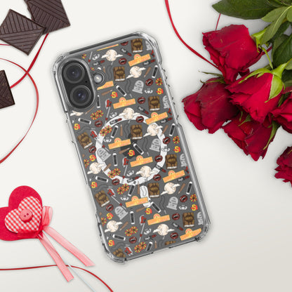 Spooky Vampire Slayer Clear MagSafe Case | Horror Collage iPhone Case - Spinsterly Co