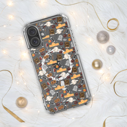 Spooky Vampire Slayer Clear MagSafe Case | Horror Collage iPhone Case - Spinsterly Co