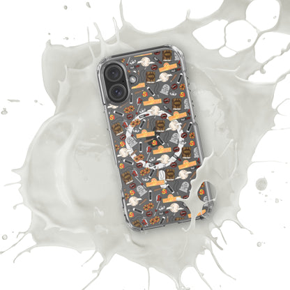 Spooky Vampire Slayer Clear MagSafe Case | Horror Collage iPhone Case - Spinsterly Co