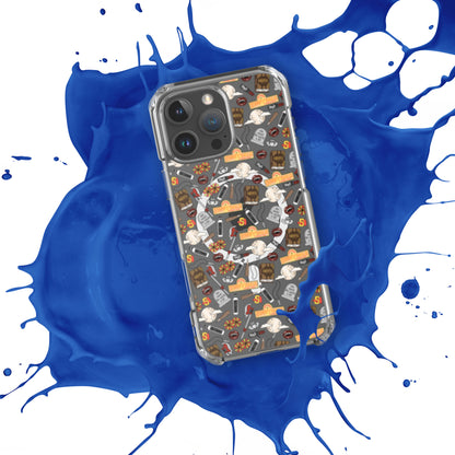 Spooky Vampire Slayer Clear MagSafe Case | Horror Collage iPhone Case - Spinsterly Co