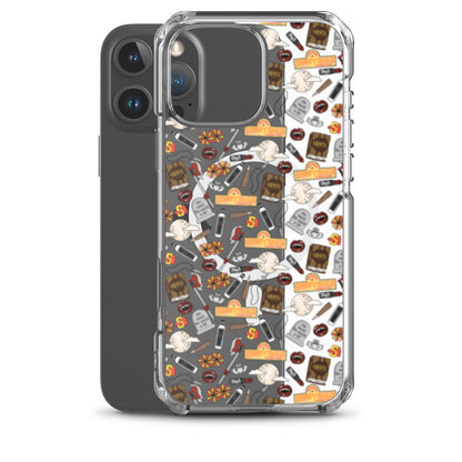 Spooky Vampire Slayer Clear MagSafe Case | Horror Collage iPhone Case - Spinsterly Co