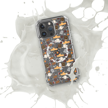 Spooky Vampire Slayer Clear MagSafe Case | Horror Collage iPhone Case - Spinsterly Co