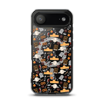 Spooky Vampire Slayer Clear MagSafe Case | Horror Collage iPhone Case - Spinsterly Co