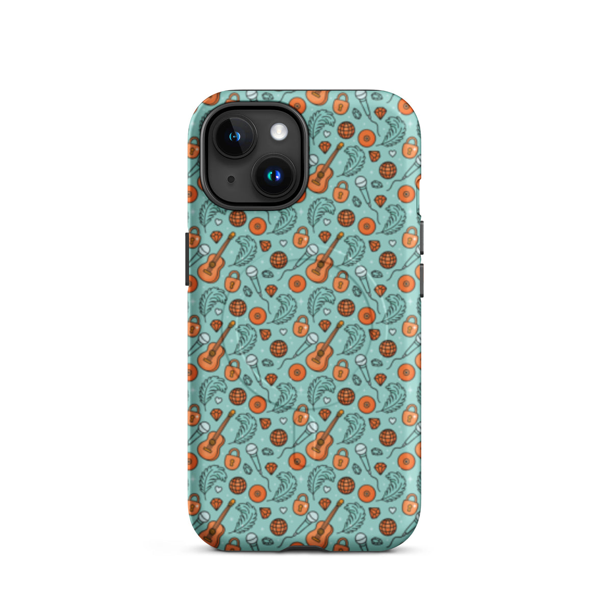 Music-Inspired MagSafe Tough iPhone Case | Retro Disco Guitar Design - Spinsterly Co