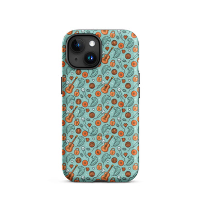Music-Inspired MagSafe Tough iPhone Case | Retro Disco Guitar Design - Spinsterly Co