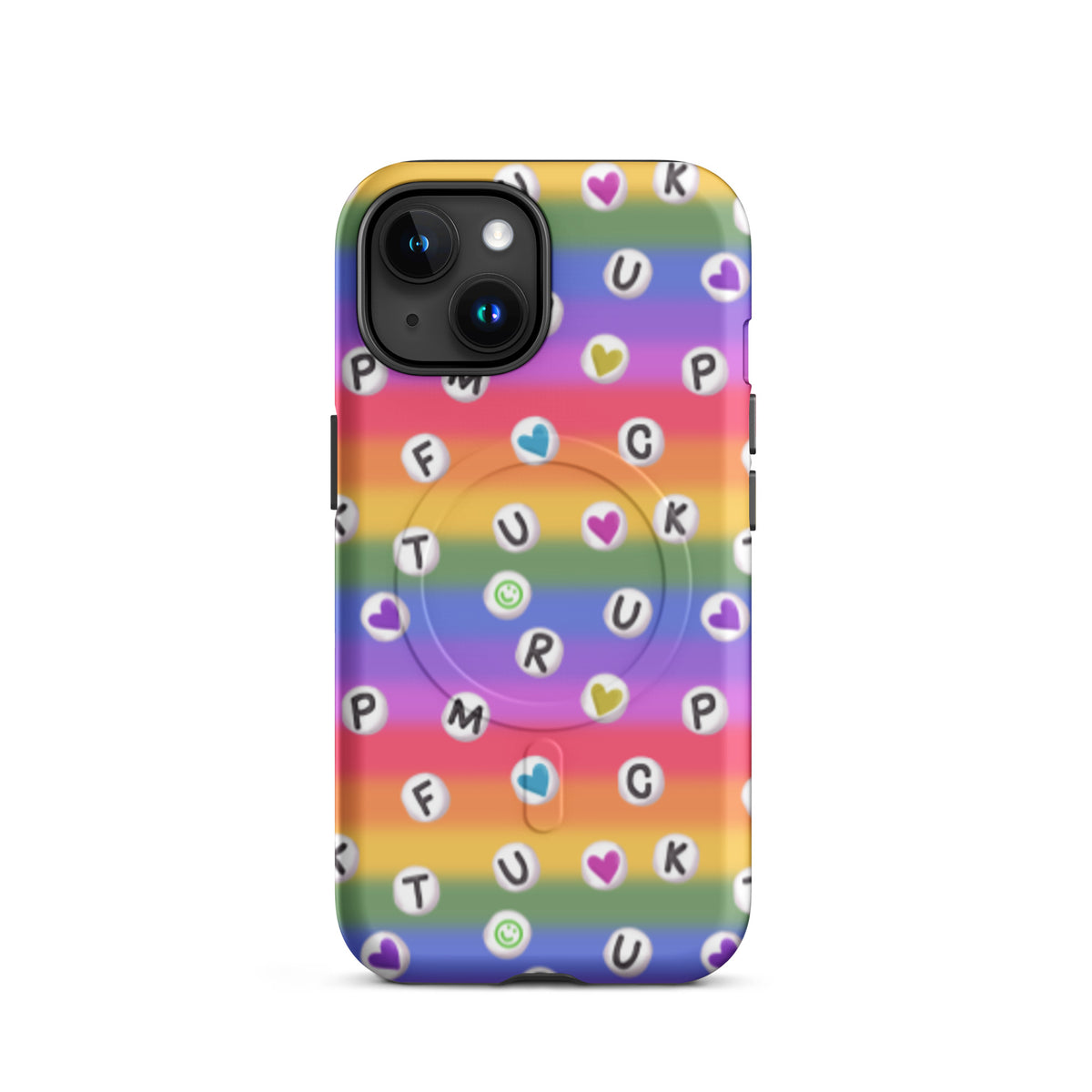Anti-Trump Pride Rainbow iPhone MagSafe Tough Case | Dual-Layer Shock Protection - Spinsterly Co