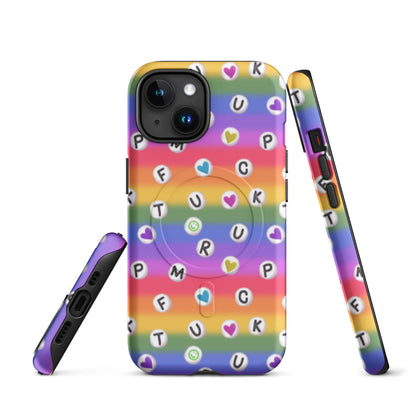 Anti-Trump Pride Rainbow iPhone MagSafe Tough Case | Dual-Layer Shock Protection - Spinsterly Co