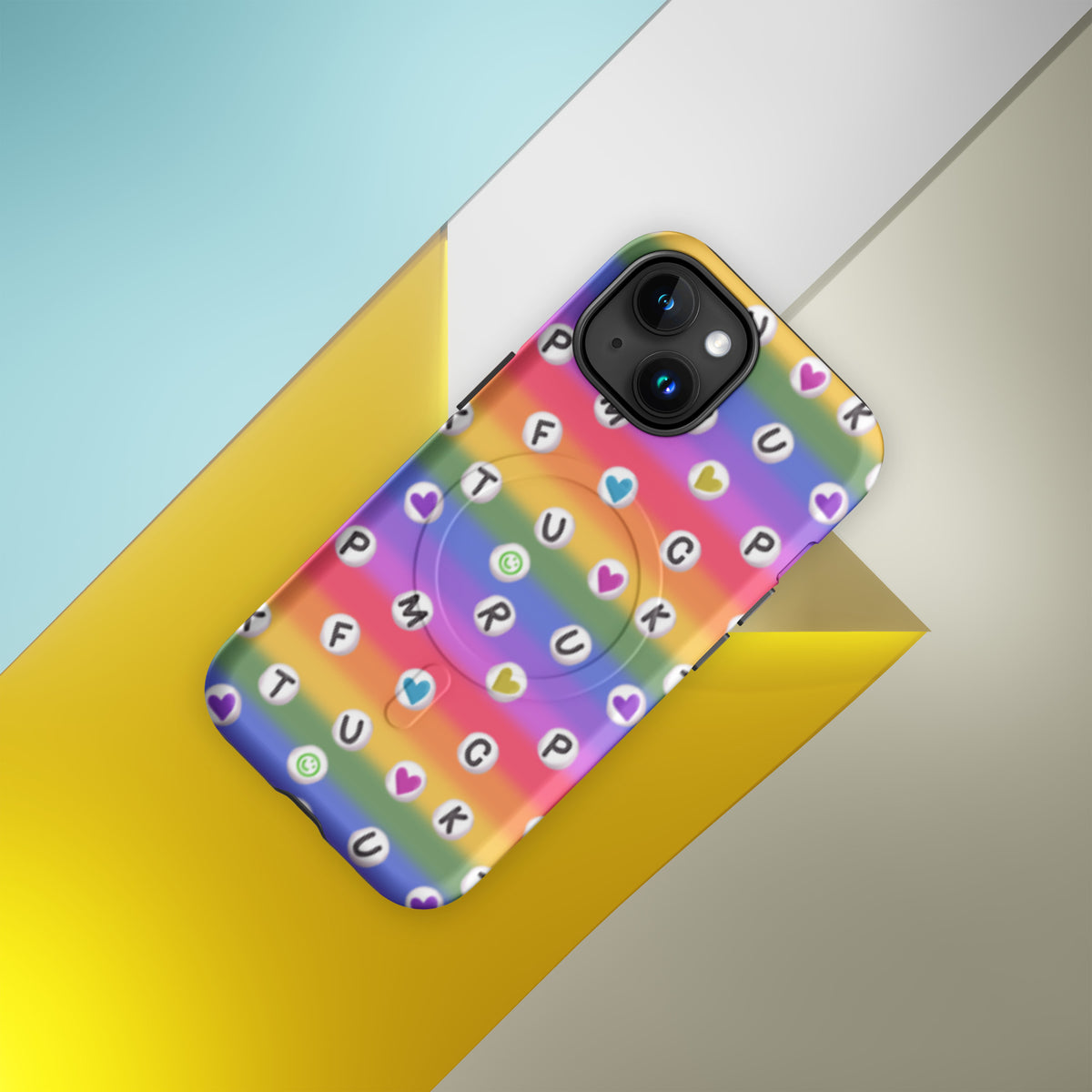 Anti-Trump Pride Rainbow iPhone MagSafe Tough Case | Dual-Layer Shock Protection - Spinsterly Co