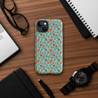 Music-Inspired MagSafe Tough iPhone Case | Retro Disco Guitar Design - Spinsterly Co
