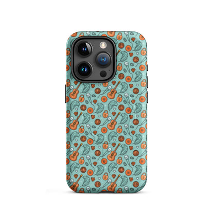 Music-Inspired MagSafe Tough iPhone Case | Retro Disco Guitar Design - Spinsterly Co