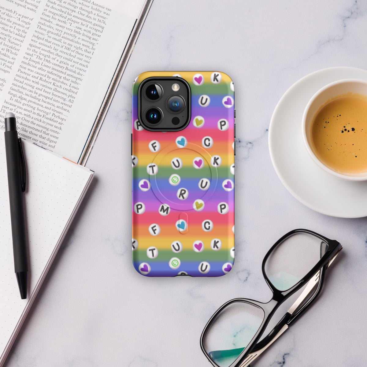 Anti-Trump Pride Rainbow iPhone MagSafe Tough Case | Dual-Layer Shock Protection - Spinsterly Co
