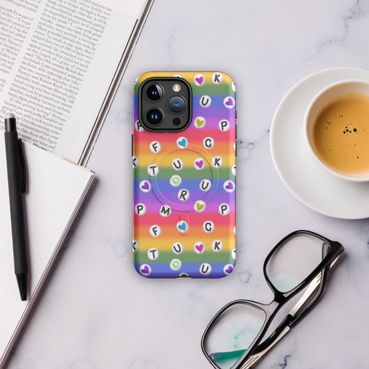 Anti-Trump Pride Rainbow iPhone MagSafe Tough Case | Dual-Layer Shock Protection - Spinsterly Co
