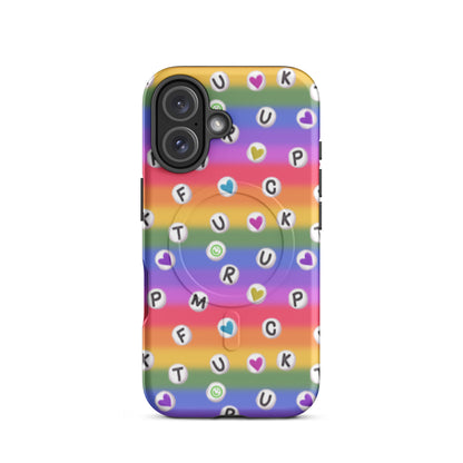Anti-Trump Pride Rainbow iPhone MagSafe Tough Case | Dual-Layer Shock Protection - Spinsterly Co