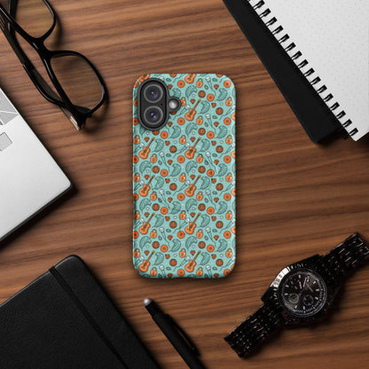 Music-Inspired MagSafe Tough iPhone Case | Retro Disco Guitar Design - Spinsterly Co