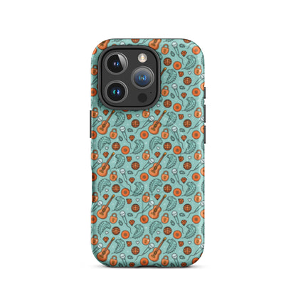 Music-Inspired MagSafe Tough iPhone Case | Retro Disco Guitar Design - Spinsterly Co