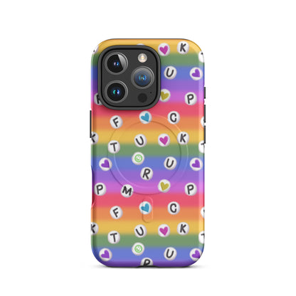 Anti-Trump Pride Rainbow iPhone MagSafe Tough Case | Dual-Layer Shock Protection - Spinsterly Co