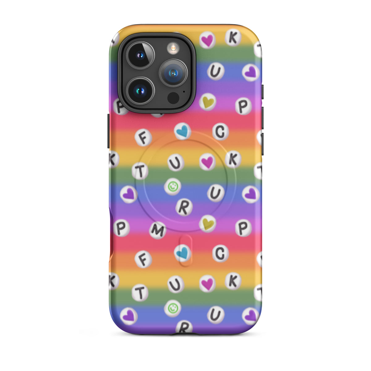 Anti-Trump Pride Rainbow iPhone MagSafe Tough Case | Dual-Layer Shock Protection - Spinsterly Co