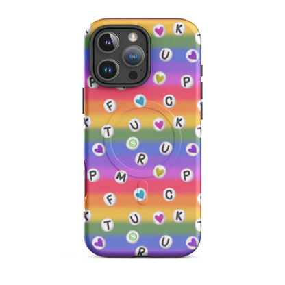 Anti-Trump Pride Rainbow iPhone MagSafe Tough Case | Dual-Layer Shock Protection - Spinsterly Co