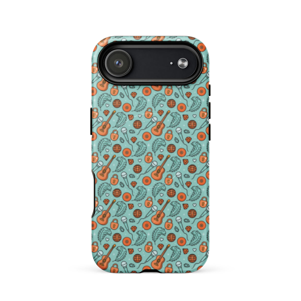 Music-Inspired MagSafe Tough iPhone Case | Retro Disco Guitar Design - Spinsterly Co