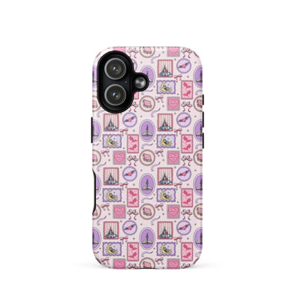 Dark Romance Coquette MagSafe Tough Case | Pink Gothic Castle Bat Bow iPhone Case - Spinsterly Co