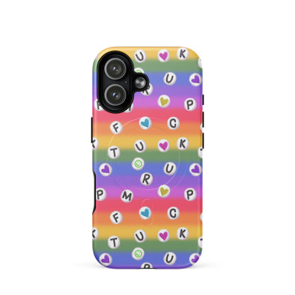 Anti-Trump Pride Rainbow iPhone MagSafe Tough Case | Dual-Layer Shock Protection - Spinsterly Co