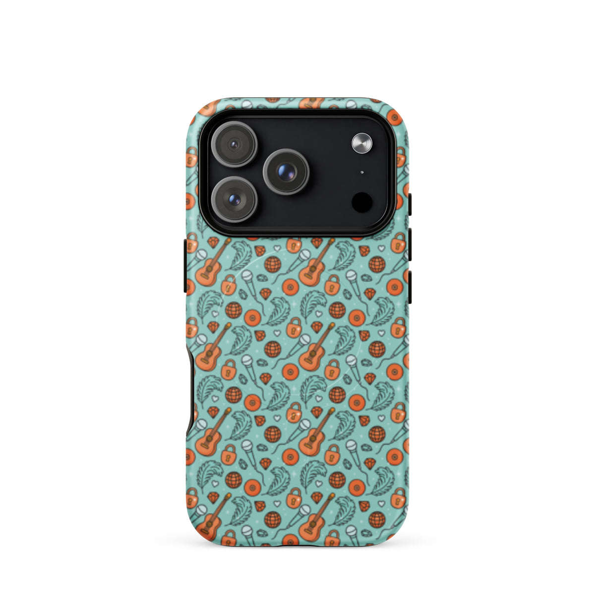 Music-Inspired MagSafe Tough iPhone Case | Retro Disco Guitar Design - Spinsterly Co