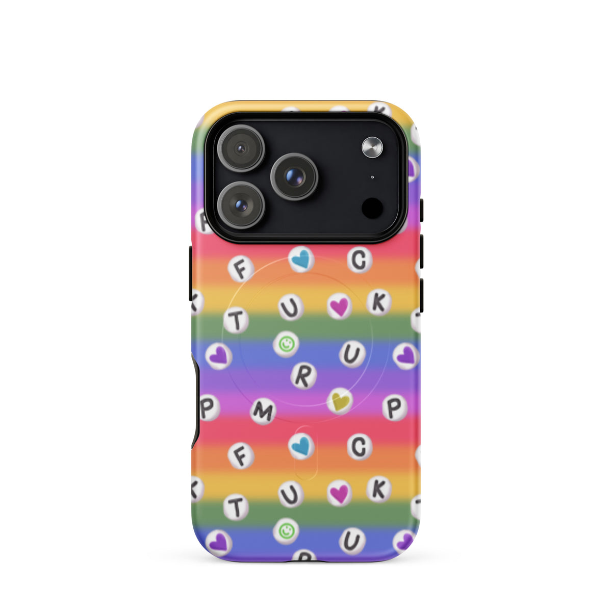 Anti-Trump Pride Rainbow iPhone MagSafe Tough Case | Dual-Layer Shock Protection - Spinsterly Co