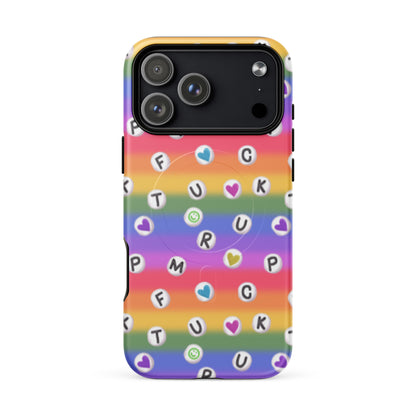 Anti-Trump Pride Rainbow iPhone MagSafe Tough Case | Dual-Layer Shock Protection - Spinsterly Co