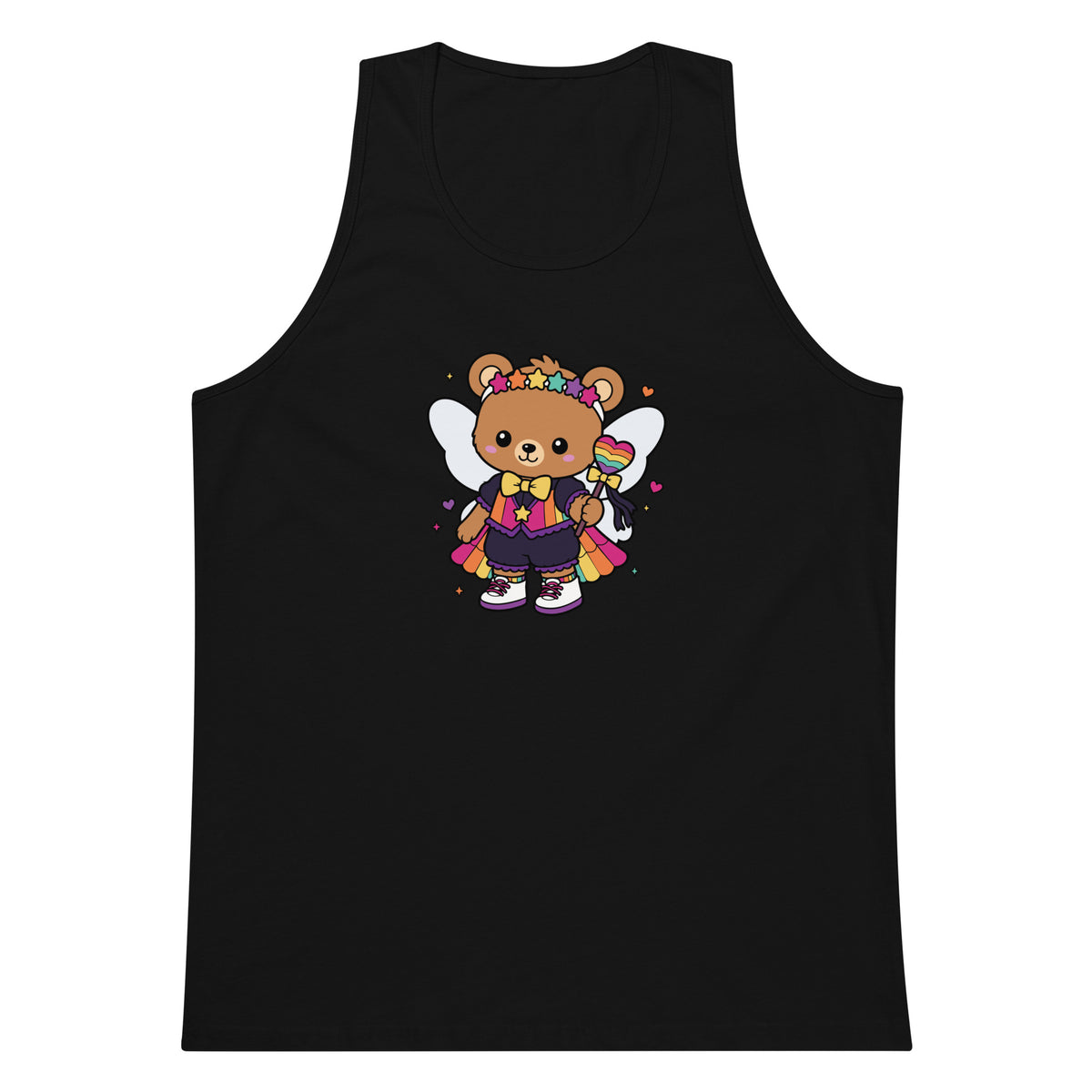 Rainbow Fairy Bear Pride Tank Top | Kawaii LGBTQ Pride Graphic Tank - Spinsterly Co