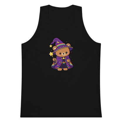Wizard Bear Pride Tank Top | Kawaii LGBTQ Rainbow Wizard Graphic Tank - Spinsterly Co
