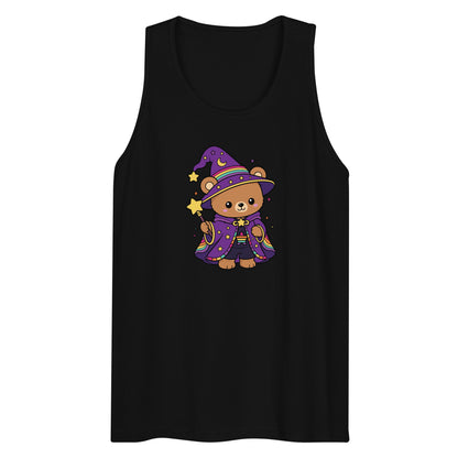 Wizard Bear Pride Tank Top | Kawaii LGBTQ Rainbow Wizard Graphic Tank - Spinsterly Co