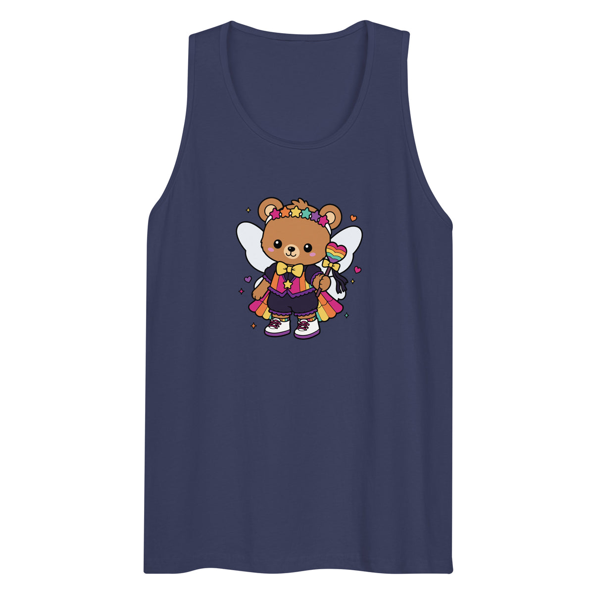 Rainbow Fairy Bear Pride Tank Top | Kawaii LGBTQ Pride Graphic Tank - Spinsterly Co