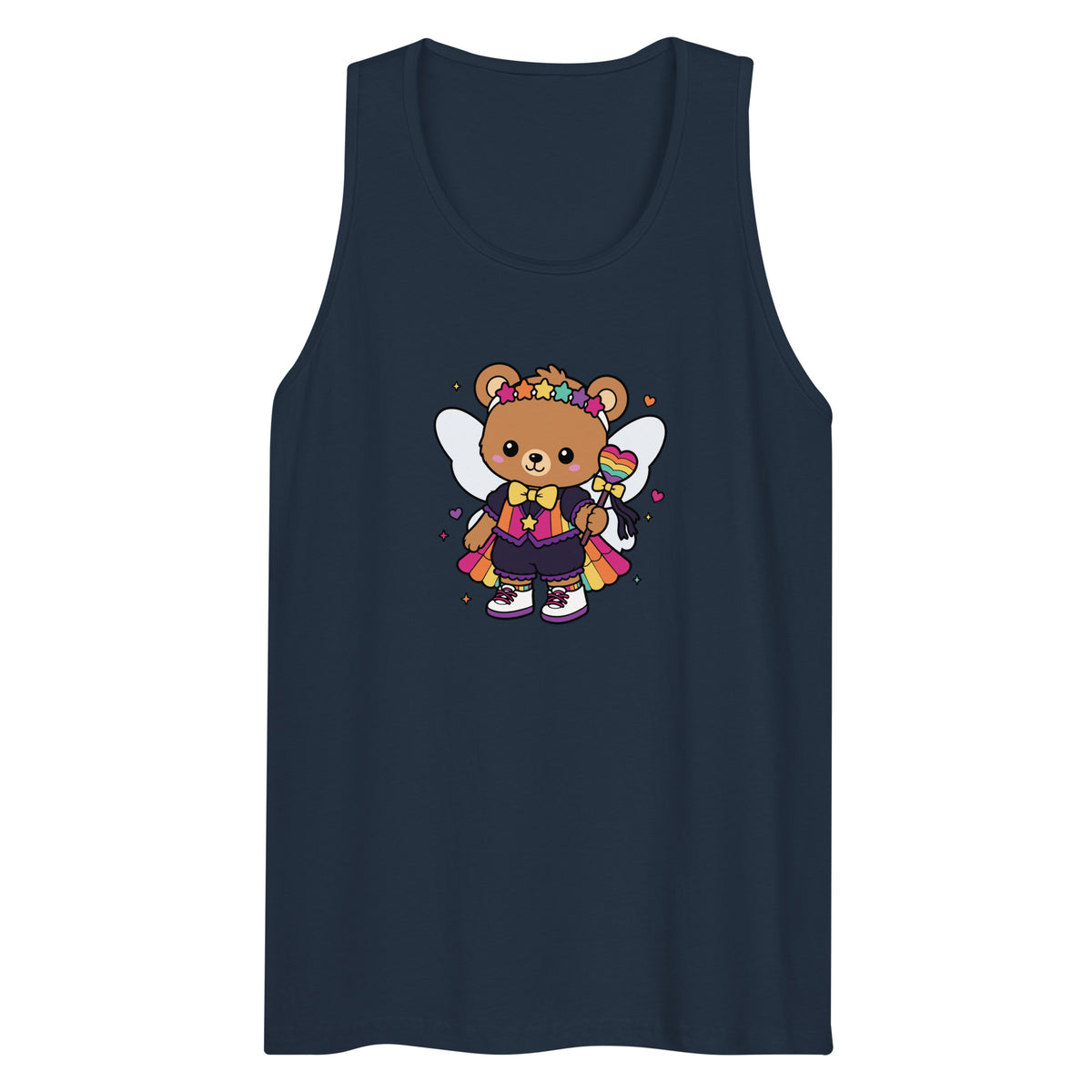 Rainbow Fairy Bear Pride Tank Top | Kawaii LGBTQ Pride Graphic Tank - Spinsterly Co