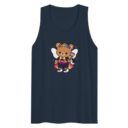 Rainbow Fairy Bear Pride Tank Top | Kawaii LGBTQ Pride Graphic Tank - Spinsterly Co