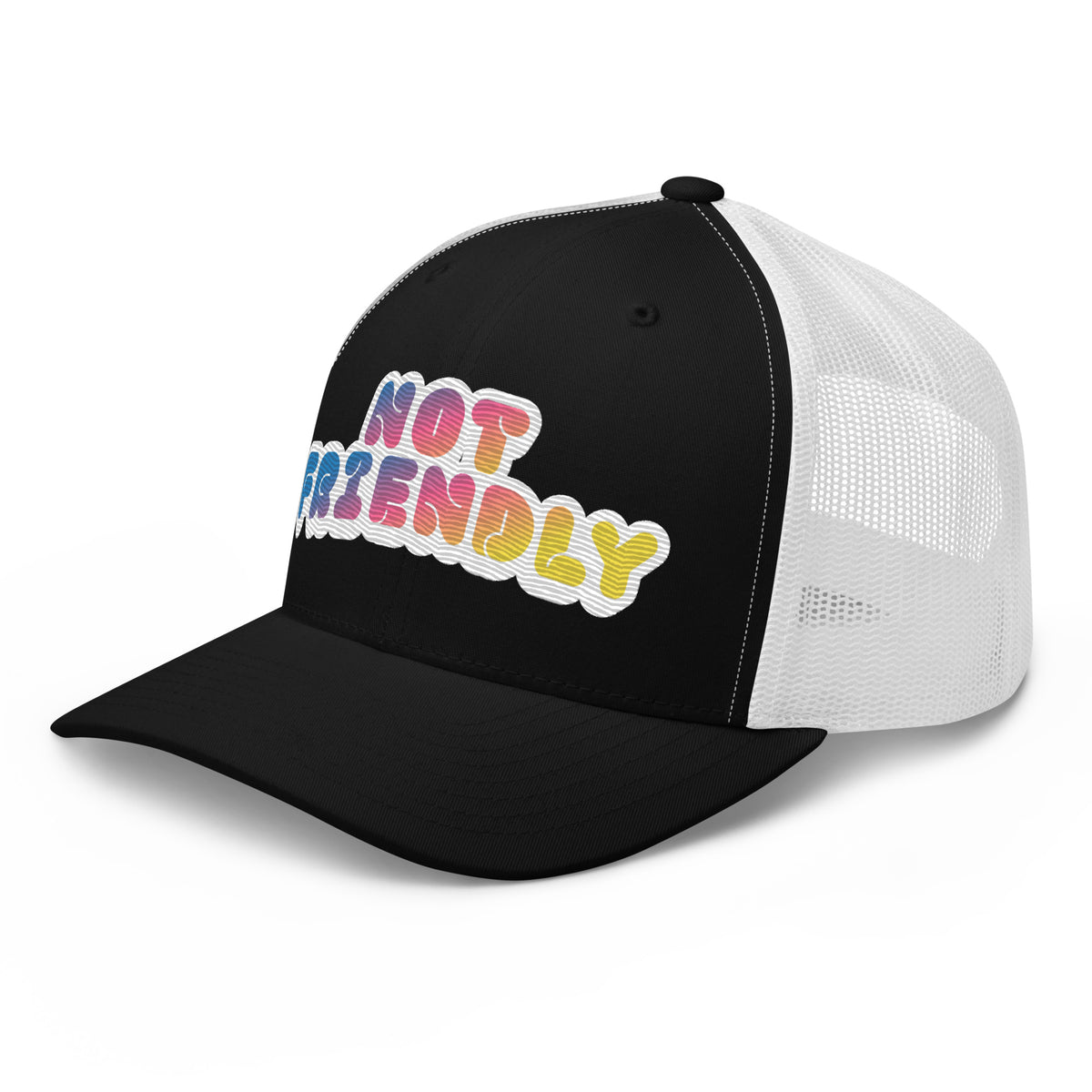 Not Friendly Trucker Hat | Funny Introvert Snapback Cap - Spinsterly Co