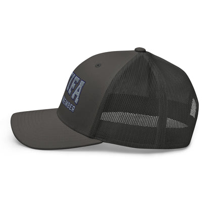 Antifa Lifetime Member Embroidered Trucker Hat | Anti-Fascist Statement Cap - Spinsterly Co