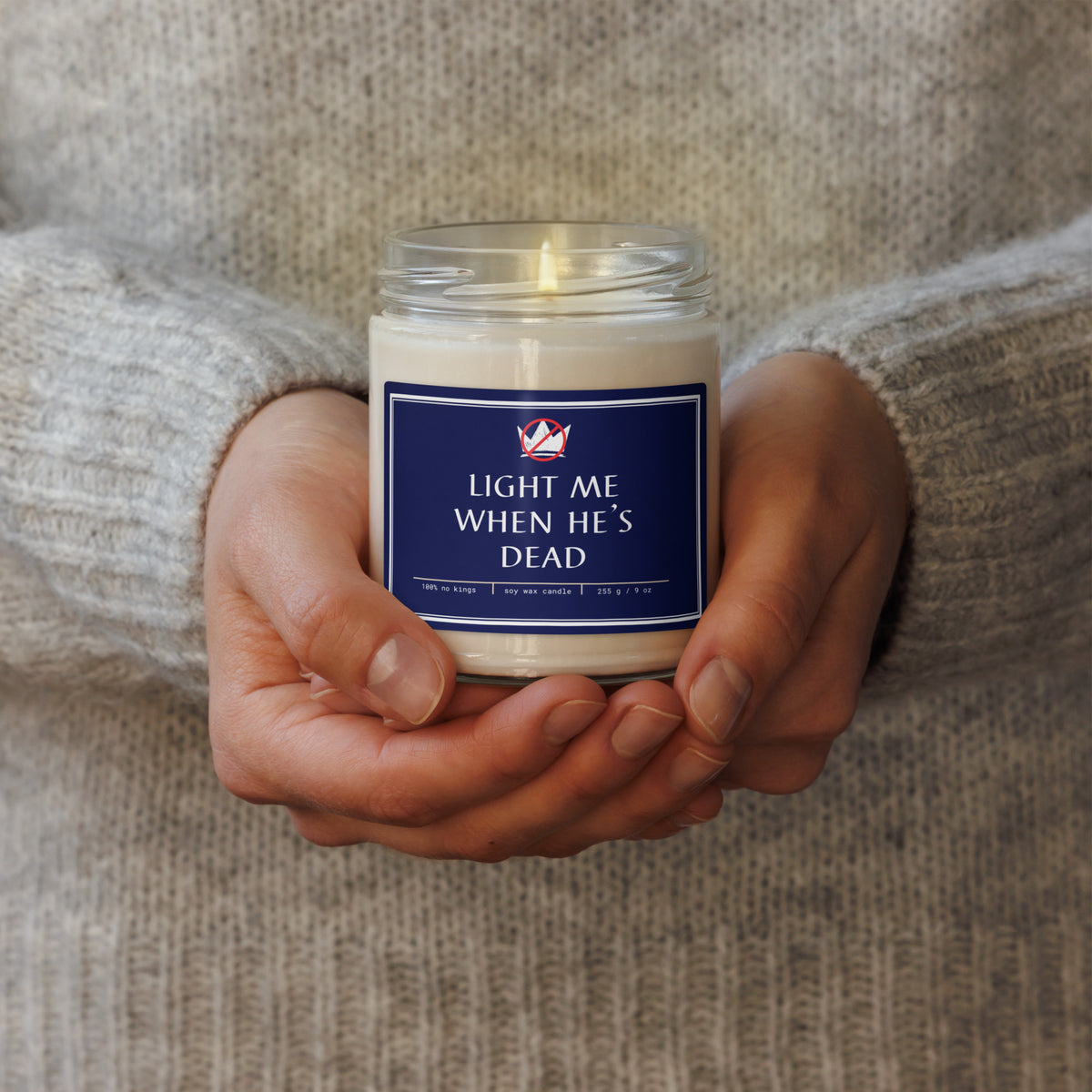 No Kings Scented Soy Candle | Anti-Trump Protest Candle - Spinsterly Co