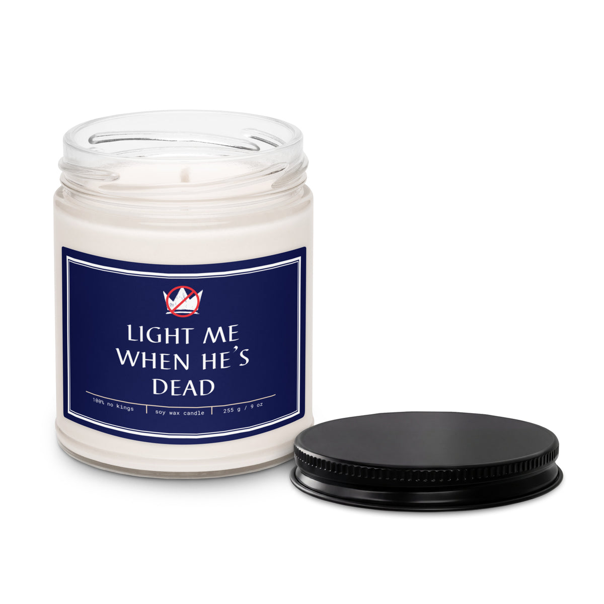No Kings Scented Soy Candle | Anti-Trump Protest Candle - Spinsterly Co