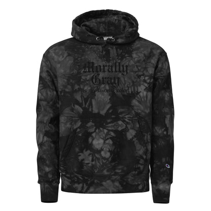 Morally Gray Is My Favorite Color Champion Tie-Dye Hoodie | Dark Romance Bookish Sweatshirt - Spinsterly Co