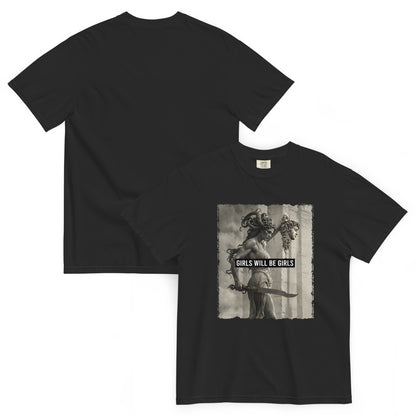 Girls Will Be Girls T-Shirt | Medusa Feminist Mythology Heavyweight Tee - Spinsterly Co