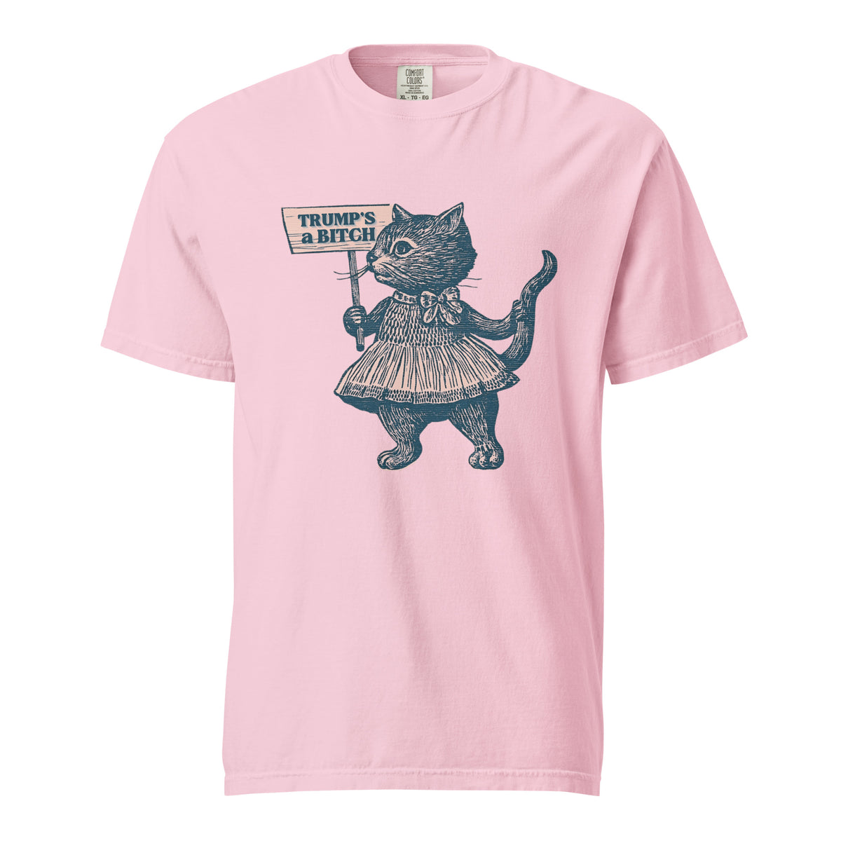 Trump's a Bitch Vintage Protest Cat T-Shirt | Anti-Trump Political Tee - Spinsterly Co