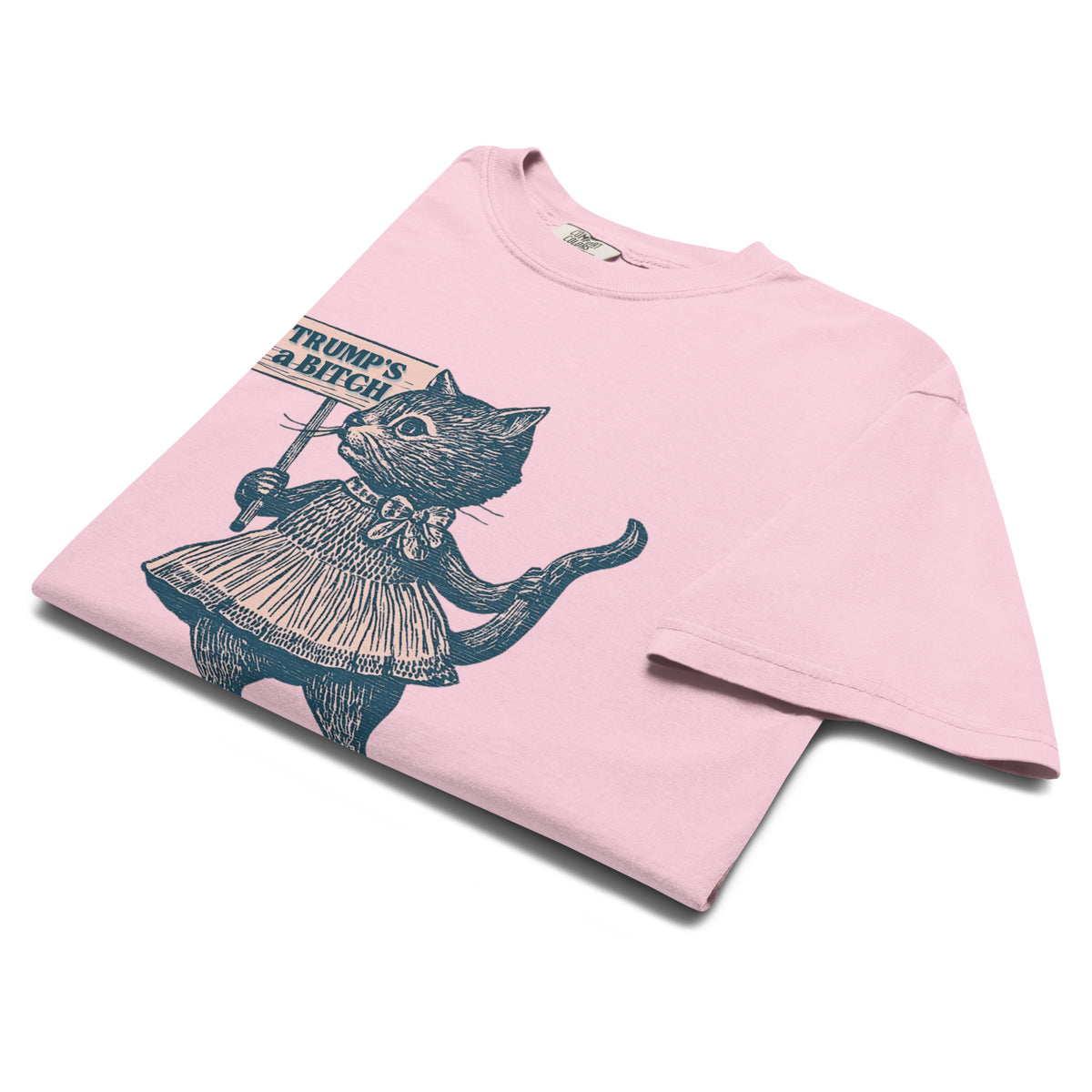 Trump's a Bitch Vintage Protest Cat T-Shirt | Anti-Trump Political Tee - Spinsterly Co