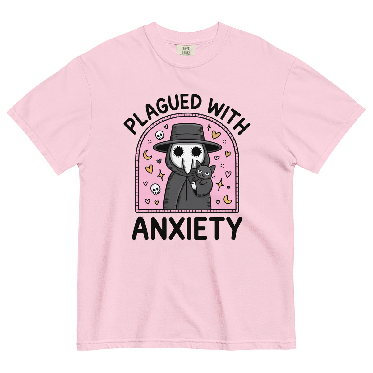 Plagued With Anxiety T-Shirt | Funny Mental Health Graphic Tee - Spinsterly Co