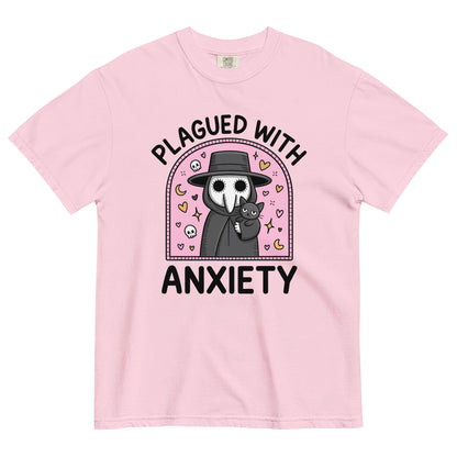 Plagued With Anxiety T-Shirt | Funny Mental Health Graphic Tee - Spinsterly Co